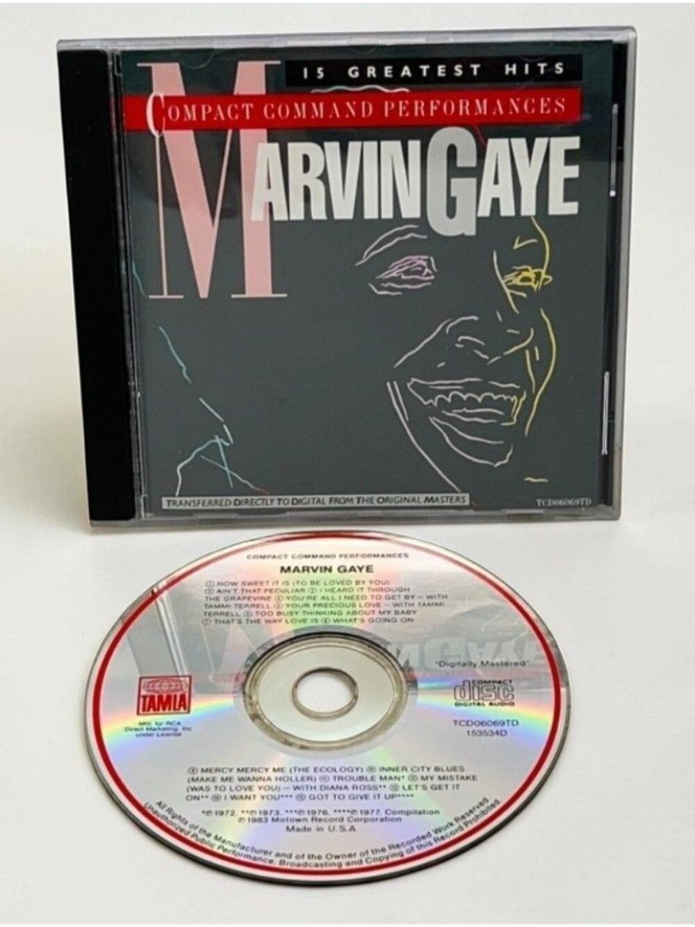 Marvin Gaye Compact Command Performances 15 Greatest Hits CD Tamla Motown